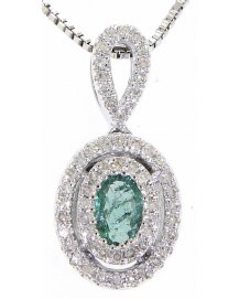 OVAL COLORED STONE DIAMOND PENDANT (TP1150)