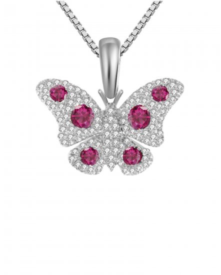 BUTTERFLY RUBY DIAMOND PENDANT (TP1195)