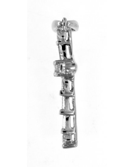 CROSS BAGUETTE DIAMOND PENDANT (TP1283)