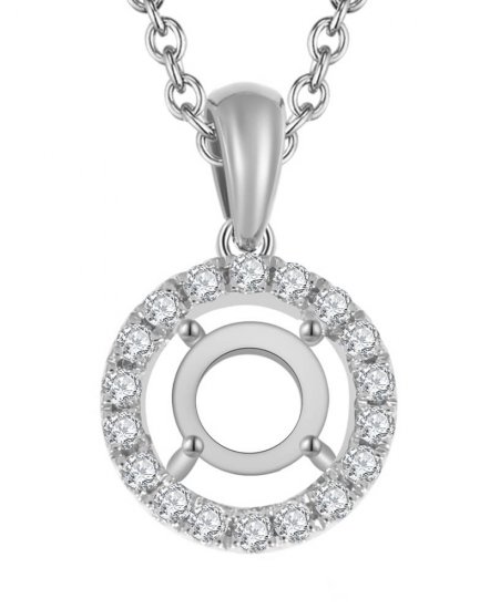 SEMI MOUNT ROUND DIAMOND PENDANT (TP1288)