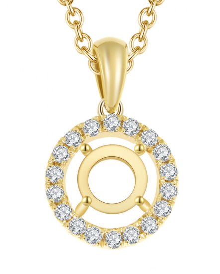 SEMI MOUNT ROUND DIAMOND PENDANT (TP1288)