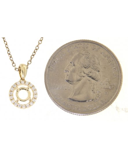 SEMI MOUNT ROUND DIAMOND PENDANT (TP1288)