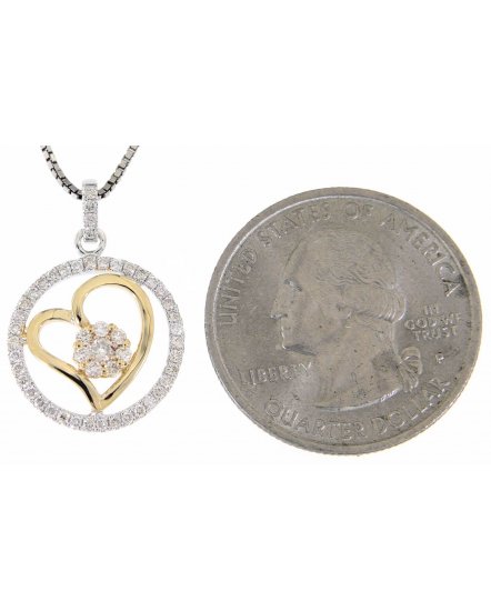 ROUND STYLE HEART DIAMOND PENDANT (TP1317)