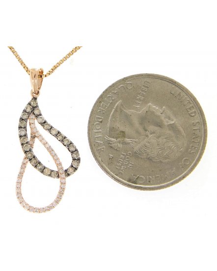 LEAF STYLE DIAMOND PENDANT (TP1334)