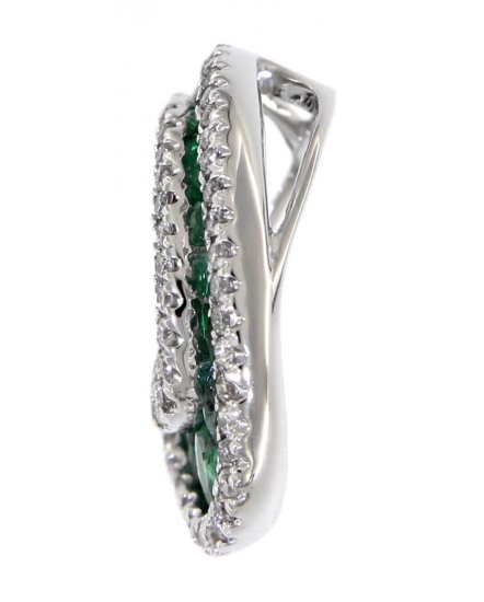 OVAL STYLE EMERALD DIAMOND PENDANT (TP1335)