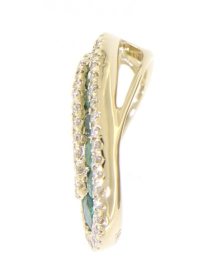 OVAL STYLE EMERALD DIAMOND PENDANT (TP1335)