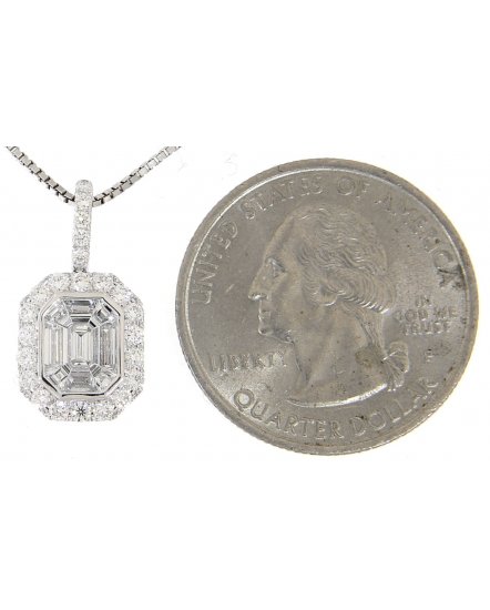 EMERALD CUT DIAMOND PENDANT (TP1363)