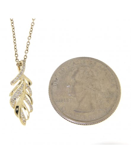 LEAF STYLE DIAMOND PENDANT (TP1374)
