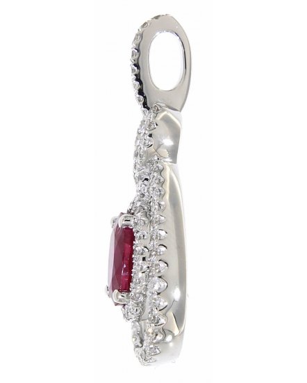 PEAR STYLE RUBY DIAMOND PENDANT (TP1385)