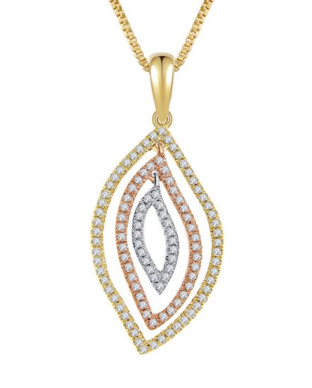 LEAF STYLE DIAMOND PENDANT (TP1387)