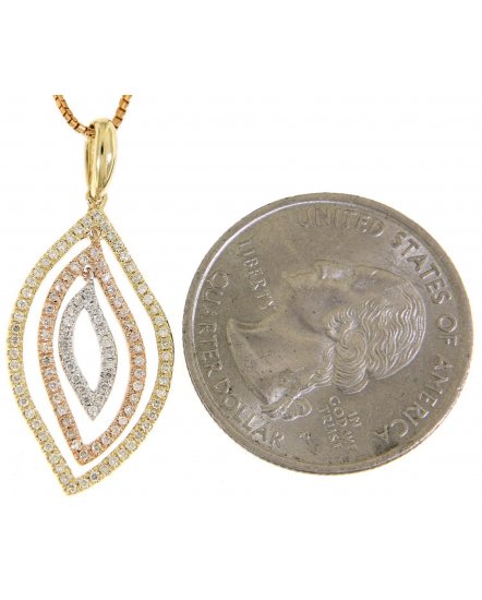 LEAF STYLE DIAMOND PENDANT (TP1387)