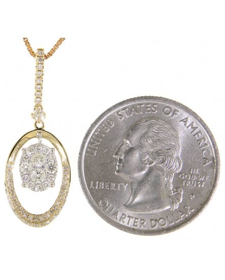 OVAL STYLE DIAMOND PENDANT (TP1389)