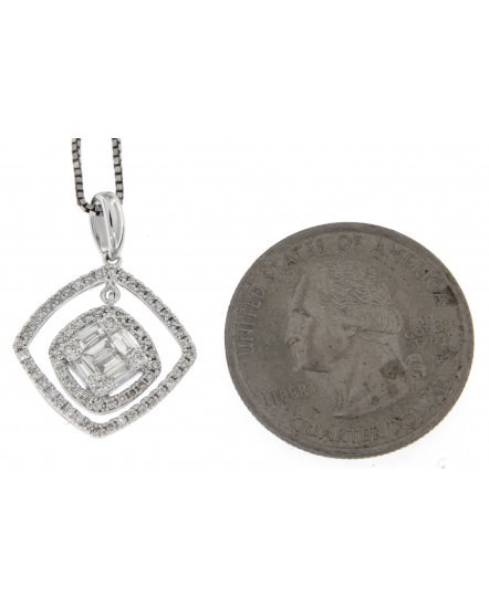 RHOMBUS STYLE DIAMOND PENDANT (TP1414)