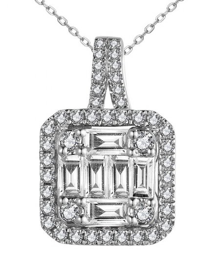 SQUARE STYLE DIAMOND PENDANT (TP1415)