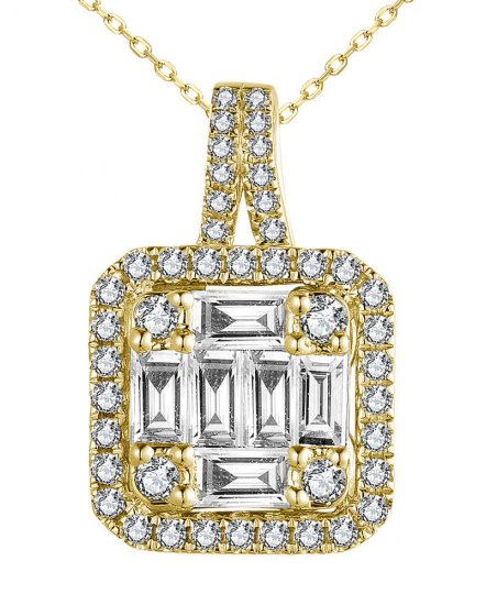 SQUARE STYLE DIAMOND PENDANT (TP1415)