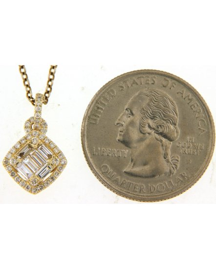 RHOMBUS STYLE DIAMOND PENDANT (TP1416)