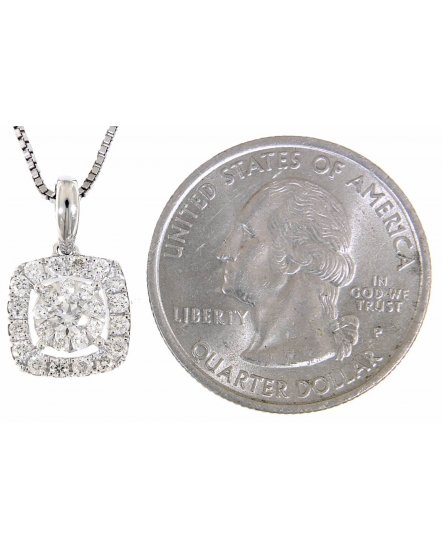 SQUARE SHAPE DIAMOND PENDANT (TP1418)