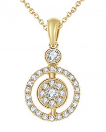 ROUND CLUSTER  DIAMOND PENDANT (TP1432)