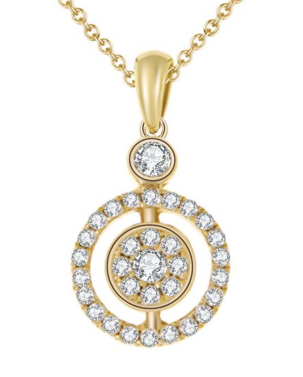 ROUND CLUSTER  DIAMOND PENDANT (TP1432)