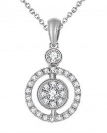ROUND CLUSTER  DIAMOND PENDANT (TP1432)