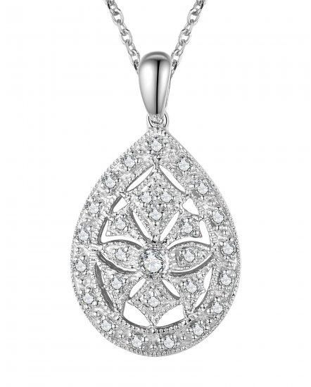PEAR STYLE DIAMOND PENDANT (TP1438)