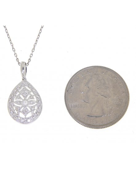 PEAR STYLE DIAMOND PENDANT (TP1438)
