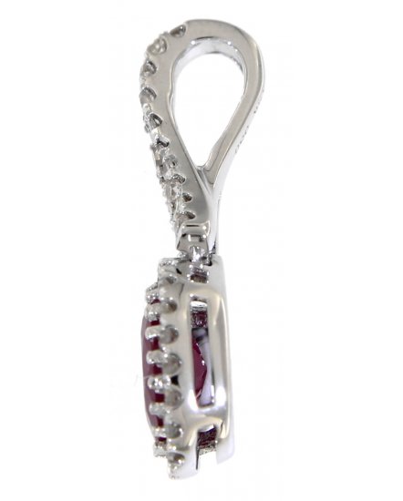 OVAL COLORED STONE DIAMOND PENDANT (TP1448)