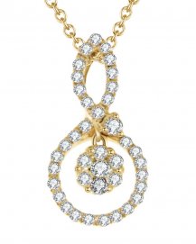 ROUND CLUSTER  DIAMOND PENDANT (TP1458)