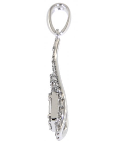PEAR STYLE BAGUETTE DIAMOND PENDANT (TP1466)