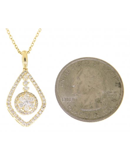 LEAF STYLE DIAMOND PENDANT (TP1487)