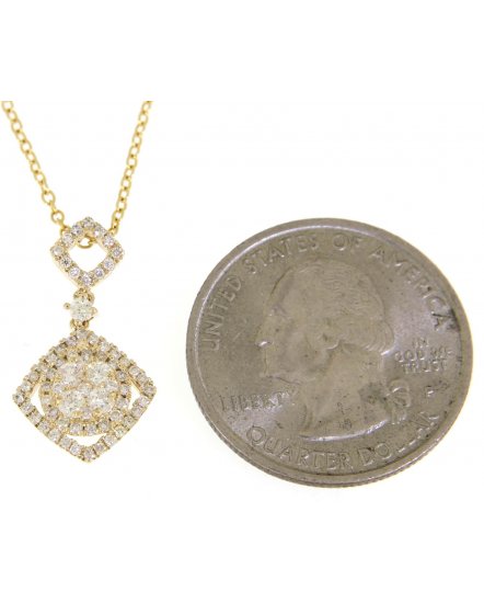 RHOMBUS STYLE DIAMOND PENDANT (TP1498)