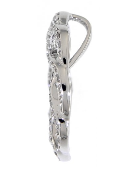 CRISS CROSS  ROUND DIAMOND PENDANT (TP1503)