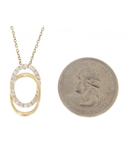 OVAL STYLE INTER LINKED DIAMOND PENDANT (TP1516)