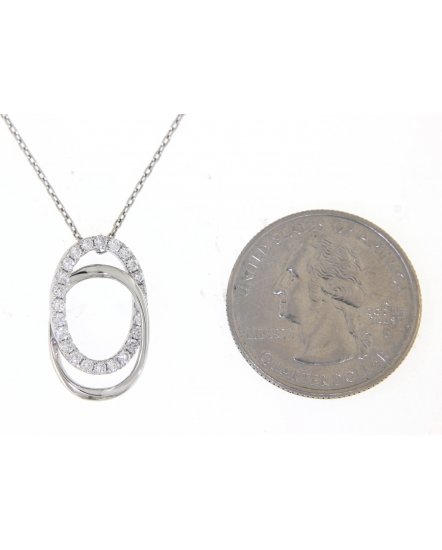 OVAL STYLE INTER LINKED DIAMOND PENDANT (TP1516)