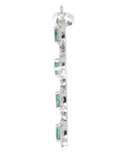 CROSS EMERALD DIAMOND PENDANT (TP1553)