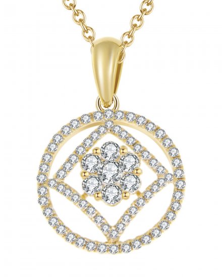 ROUND CLUSTER DIAMOND PENDANT (TP1562)