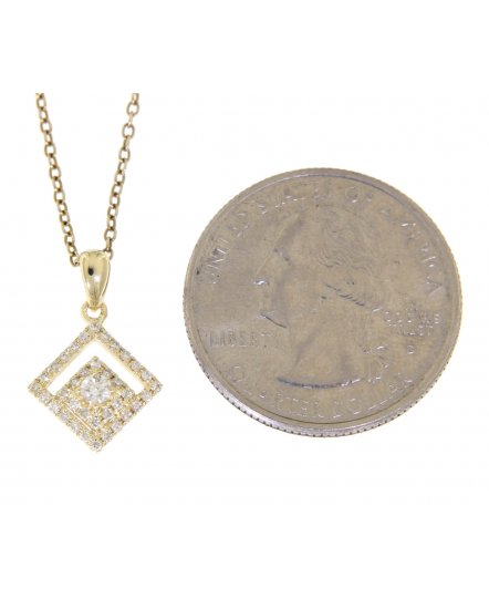 SQUARE SHAPE DIAMOND PENDANT (TP1567)