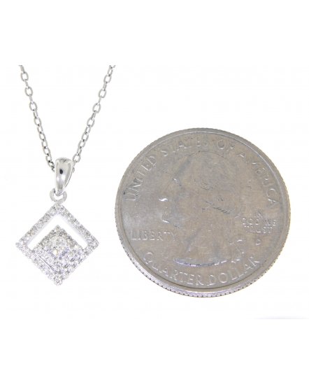 SQUARE SHAPE DIAMOND PENDANT (TP1567)