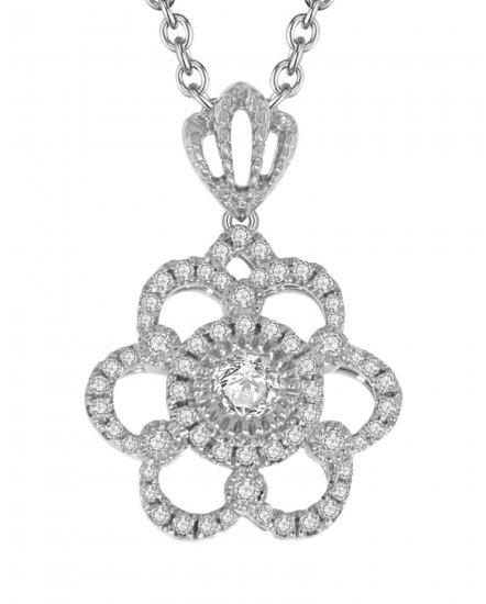 FLORAL STYLE DIAMOND PENDANT (TP1577)