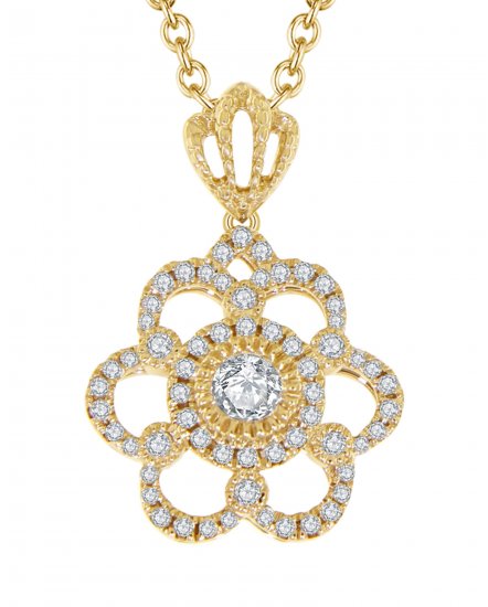 FLORAL STYLE DIAMOND PENDANT (TP1577)