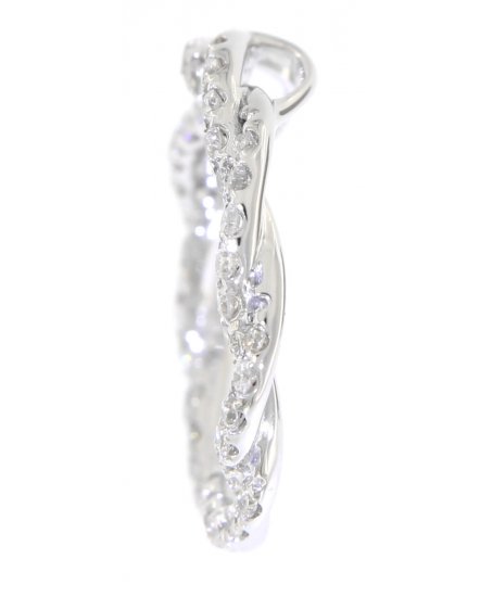 CRISS CROSS ROUND DIAMOND PENDANT (TP1579)