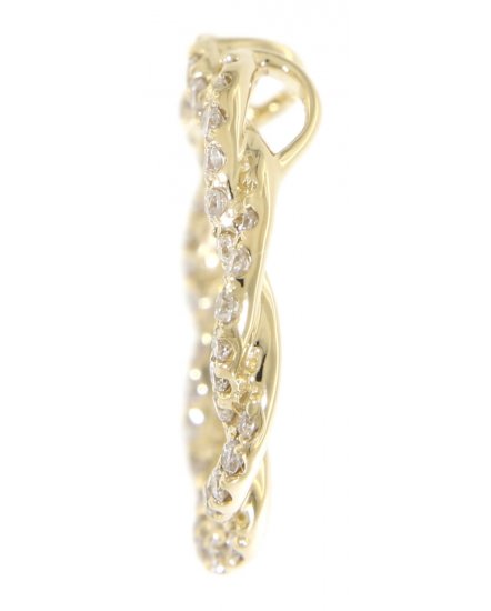 CRISS CROSS ROUND DIAMOND PENDANT (TP1579)