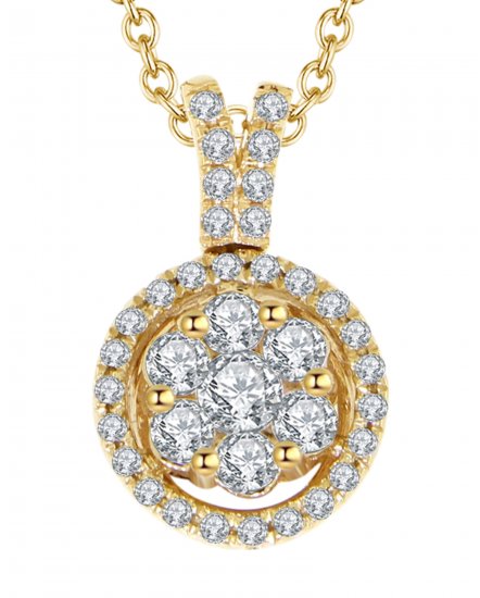 ROUND CLUSTER  DIAMOND PENDANT (TP1594)