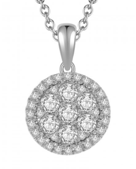 ROUND CLUSTER DIAMOND PENDANT (TP1596)