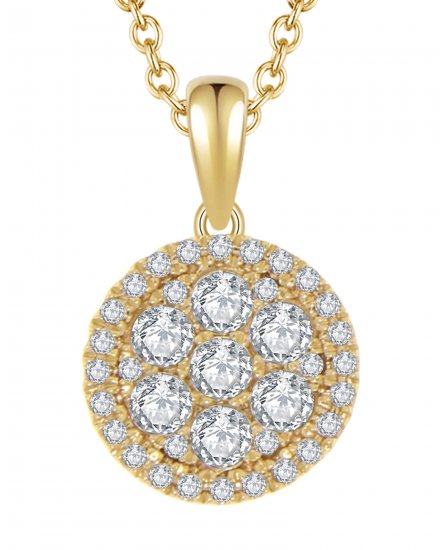 ROUND CLUSTER DIAMOND PENDANT (TP1596)