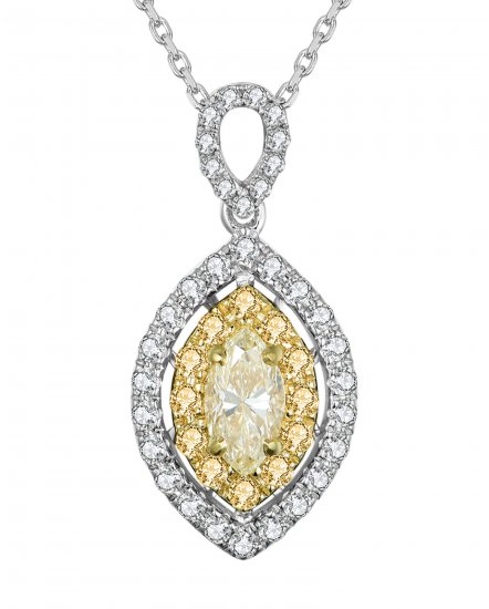 MULTI TONE MARQUISE DIAMOND PENDANT (TP1618)