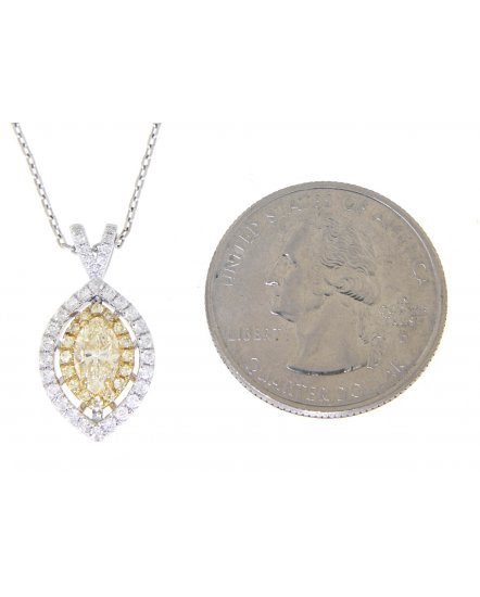 MULTI TONE MARQUISE DIAMOND PENDANT (TP1618)