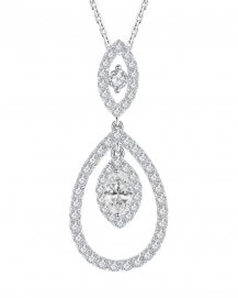 PEAR STYLE DIAMOND PENDANT (TP1621)