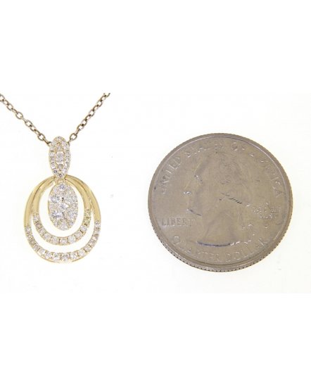 OVAL STYLE DIAMOND PENDANT (TP1643)