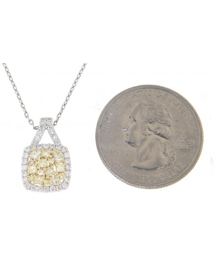 SQUARE MULTI TONE DIAMOND PENDANT (TP1652)